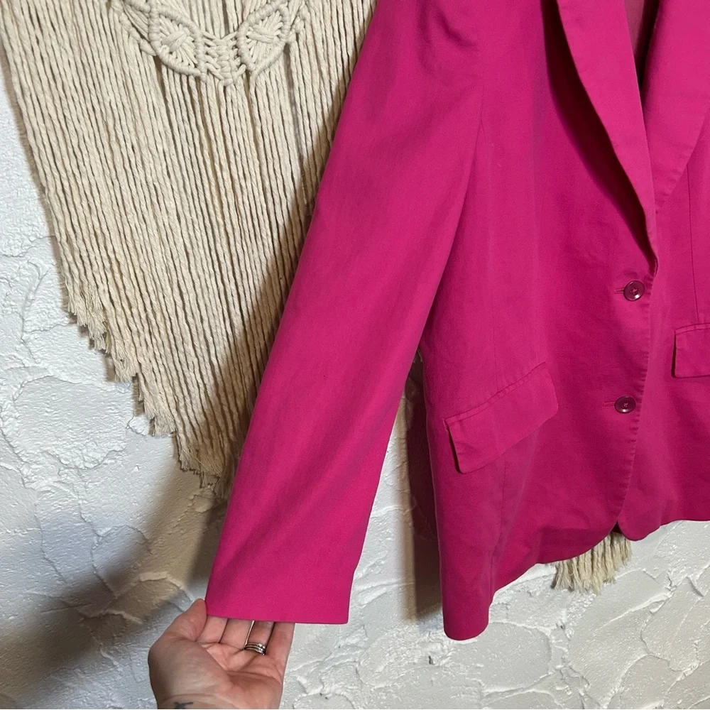 Aritzia Babaton fuchsia oversized blazer 100% Cotton Women’s Size Small - Picture 8 of 16